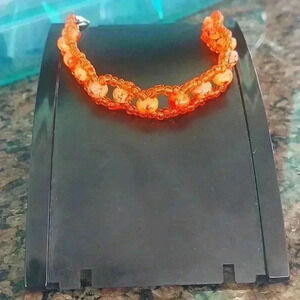 Orange beaded bracelet
